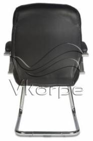 Кресло Бюрократ T-9930AV/Black низкая спинка черный кожа (полозья) Кресло Бюрократ T-9930AV/Black низкая спинка черный кожа (полозья)