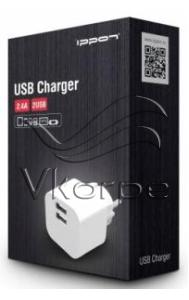 Зарядное устройство Ippon 1A+1A белый (TC322w)
