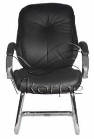 Кресло Бюрократ T-9930AV/Black низкая спинка черный кожа (полозья) Кресло Бюрократ T-9930AV/Black низкая спинка черный кожа (полозья)