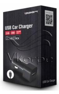 Автомобильное зарядное устройство Ippon 2.4А + microUSB cable черный (CC312bm) Автомобильное зарядное устройство Ippon 2.4А + microUSB cable черный (CC312bm)