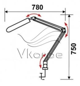 Светильник Трансвит ДЕЛЬТА (Delta/Bl) настольный на струбцине 2G7 черный 11Вт Светильник Трансвит ДЕЛЬТА (Delta/Bl) настольный на струбцине 2G7 черный 11Вт