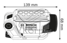 Фонарь налобный Bosch GLI 12V-330 синий лам.:светодиод. (0601437V00)
