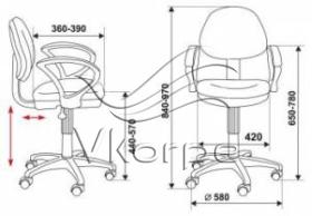 Кресло Бюрократ CH-318AXN/15-04 красный 15-04