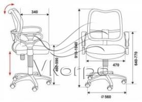 Кресло Бюрократ CH-799/CH/TW-13N спинка сетка бордовый сиденье темно-бордовый TW-13N