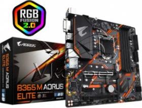 Материнская плата Gigabyte B365 M AORUS ELITE Soc-1151v2 Intel B365 4xDDR4 mATX AC`97 8ch(7.1) GbLAN+DVI+HDMI+DP