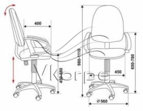 Кресло Бюрократ CH-300AXSN/#Grey серый JP-15-1
