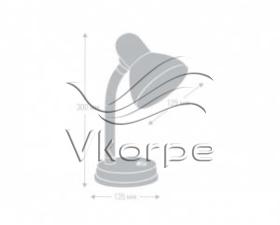 Светильник Camelion KD-301 С03 (10992) настольный на подставке E27 серебристый 60Вт