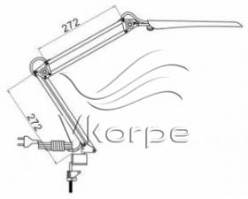Светильник Трансвит Hermes (HERMES/SL) настольный на струбцине серебристый 8Вт
