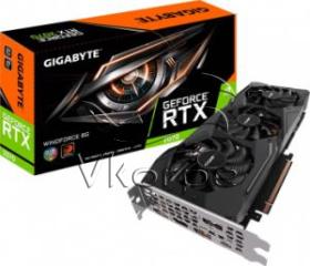 Видеокарта Gigabyte PCI-E GV-N2070WF2-8GD nVidia GeForce RTX 2070 8192Mb 256bit GDDR6 1620/14000/HDMIx1/DPx3/HDCP Ret