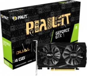 Видеокарта Palit PCI-E PA-GTX1650 DUAL 4G nVidia GeForce GTX 1650 4096Mb 128bit GDDR5 1485/8000/HDMIx1/DPx2/HDCP Ret