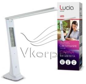 Светильник настольный Lucia Carina (L540-W) на подставке белый/серебристый 2Вт