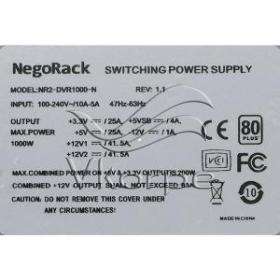Серверный блок питания 2U с резервированием 2х1000Вт NegoRack NR2_DVR1000_N