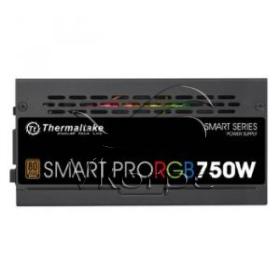 Блок питания Thermaltake ATX 750W SMART PRO RGB 80+ bronze (24+4+4pin) APFC 140mm fan color LED 9xSATA Cab Manag RTL