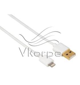 Кабель Hama Lightning-USB 1.5м GoldMFi белый (00119420) Кабель Hama Lightning-USB 1.5м GoldMFi белый (00119420)