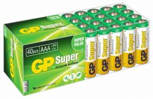 Батарея GP Super Alkaline 24A LR03 AAA (40шт) коробка