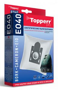 Пылесборники Topperr EO40 1411 сверхпрочные нетканые (4пылесбор.) (2фильт.)