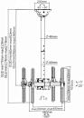 Кронштейн для телевизора Arm Media LCD-1850 черный 26"-65" макс.90кг потолочный поворот и наклон