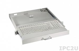 Выдвижная промышленная клавиатура для монтажа 19" AXIOM AX7042W