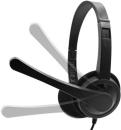 Наушники с микрофоном Оклик HS-M600 черный 1.8м накладные оголовье (1900372)