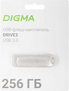 Флеш Диск Digma 256Gb DRIVE3 DGFUM256A30SR USB3.0 серебристый