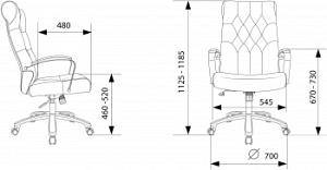 Кресло руководителя Бюрократ T-9928SL Fabric черный Italia Black крестов. металл хром