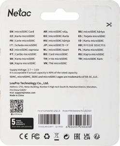 Флеш карта microSDXC 256GB Netac NT02P500PRO-256G-R P500 Extreme Pro + adapter