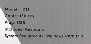 Клавиатура A4Tech Fstyler FK11 белый USB slim