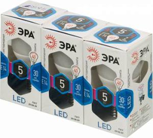 Лампа светодиодная Эра P45-5w-842-E14 5Вт (упак.:3шт)