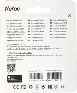 Флеш карта microSDXC 64GB Netac NT02P500STN-064G-S P500 w/o adapter