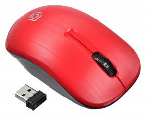 Мышь Оклик 525MW черный/красный оптическая 1000dpi беспров. USB для ноутбука 3but (1090720)