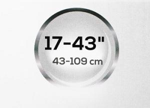 Кронштейн для телевизора Ultramounts UM811F черный 17"-43" макс.35кг настенный фиксированный