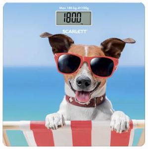 Весы напольные электронные Scarlett SC-BS33E059 макс.180кг рисунок/собака