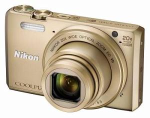 Фотоаппарат Nikon CoolPix S7000 золотистый 16Mpix Zoom20x 3" 1080p 20Mb SDXC CMOS IS opt 2minF HDMI/WiFi/EN-EL19