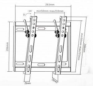 Кронштейн для телевизора Ultramounts UM831T черный 23"-42" макс.35кг настенный наклон