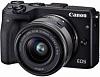 Фотоаппарат Canon EOS M3 черный 24Mpix 3" 1080p WiFi 15-45 IS STM f/ 3.5-6.3 LP-E17