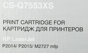 Картридж лазерный Cactus CS-Q7553XS Q7553X черный (7000стр.) для HP P2014/P2015/M2727