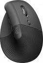 Мышь Logitech Lift графитовый оптическая 4000dpi silent беспров. BT/Radio USB для ноутбука 5but (910-006479)