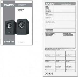 Колонки Sven 135 2.0 черный 6Вт портативные