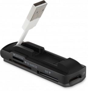 Устройство чтения карт памяти USB2.0 Buro BU-CR-108 черный