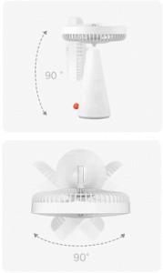 Вентилятор настольный Xiaomi Rechargeable Mini Fan 10Вт скоростей:4 белый