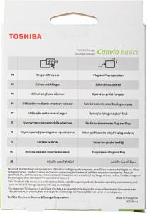 Жесткий диск Toshiba USB 3.0 2Tb HDTB520EK3AA Canvio Basics 2.5" черный