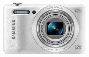 Фотоаппарат Samsung WB35F белый 16.2Mpix Zoom12x 3" 720p 30Mb microSDHC CCD 1x2.3 IS opt 5minF 30fr/s/WiFi/BP70A