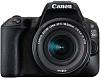 Зеркальный Фотоаппарат Canon EOS 200D черный 24.2Mpix EF-S 18-55mm f/1:4-5.6 IS STM 3" 1080p Full HD SDXC Li-ion