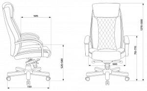 Кресло руководителя Бюрократ T-9924WALNUT черный кожа крестов. металл/дерево