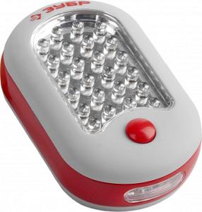 Фонарь налобный Зубр 61810 серый/красный лам.:светодиод. AAAx3