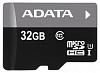 Флеш карта microSDHC 32GB A-Data AUSDH32GUICL10-RA1 + adapter