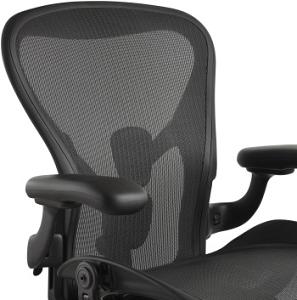Кресло эргономичное Herman Miller Aeron C Large черный сетка с подголов. крестов. пластик