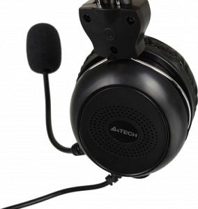 Наушники с микрофоном A4Tech HU-30 черный 2м накладные USB оголовье