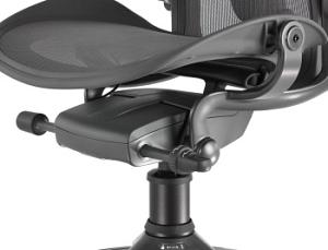 Кресло эргономичное Herman Miller Aeron C Large черный сетка с подголов. крестов. пластик