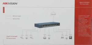 Коммутатор Hikvision DS-3E0510P-E/M 9x1Гбит/с 1SFP 8PoE 58W неуправляемый